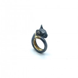 Anello gatto mini grigio